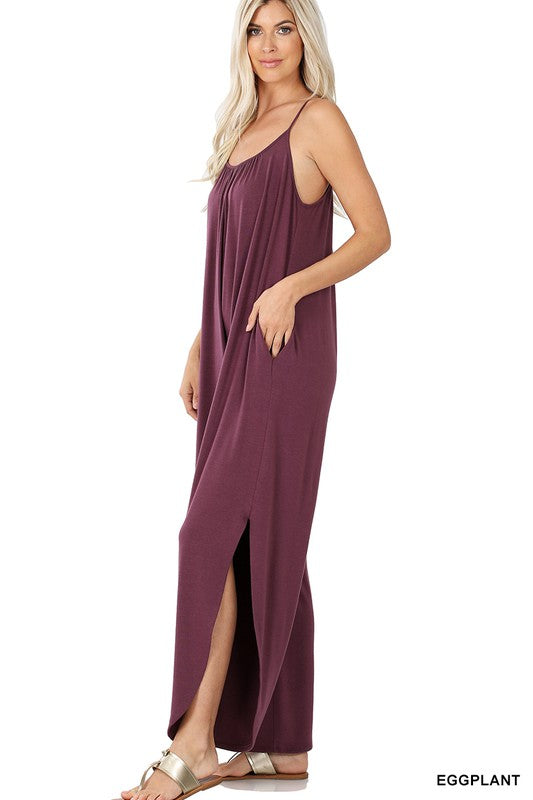 Jumpsuit with Side Slits, Adjustable Straps, Comfortable !