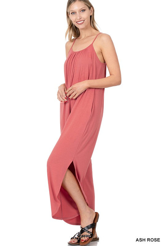 Jumpsuit with Side Slits, Adjustable Straps, Comfortable !