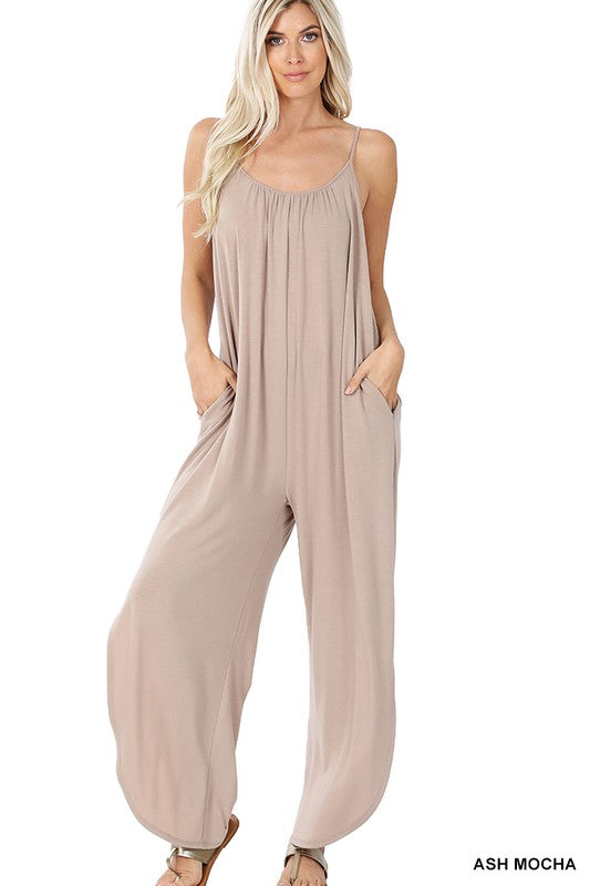 Jumpsuit with Side Slits, Adjustable Straps, Comfortable !