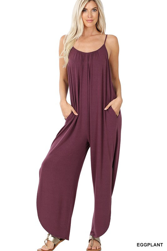 Jumpsuit with Side Slits, Adjustable Straps, Comfortable !