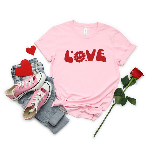 Love Flower Short Sleeve Graphic Tee