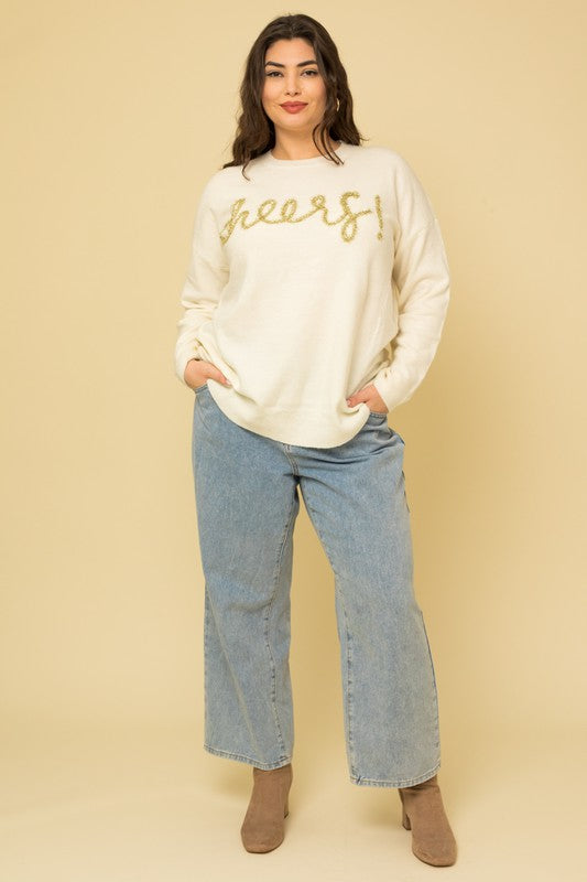 Plus Size Cheers Pullover Sweater
