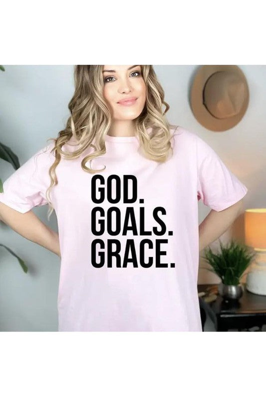God Goals Grace Plus Graphic Tee