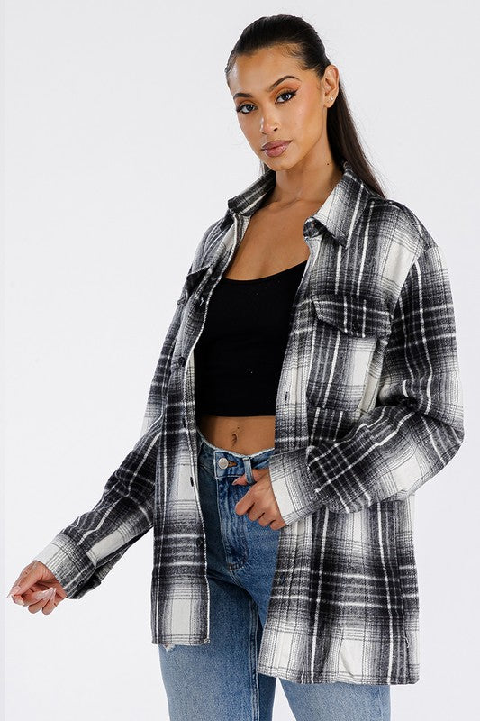 Boyfriend Oversized Soft Flannel Shacket