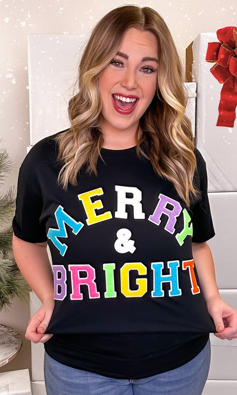 Soft Ideal Chenille Merry and Bright T-Shirt