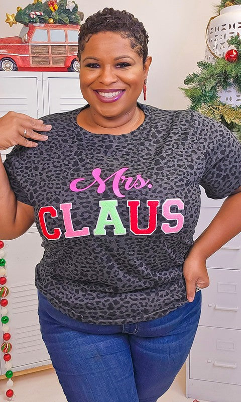 Soft Ideal Chenille Mrs. Claus Graphic T-Shirt