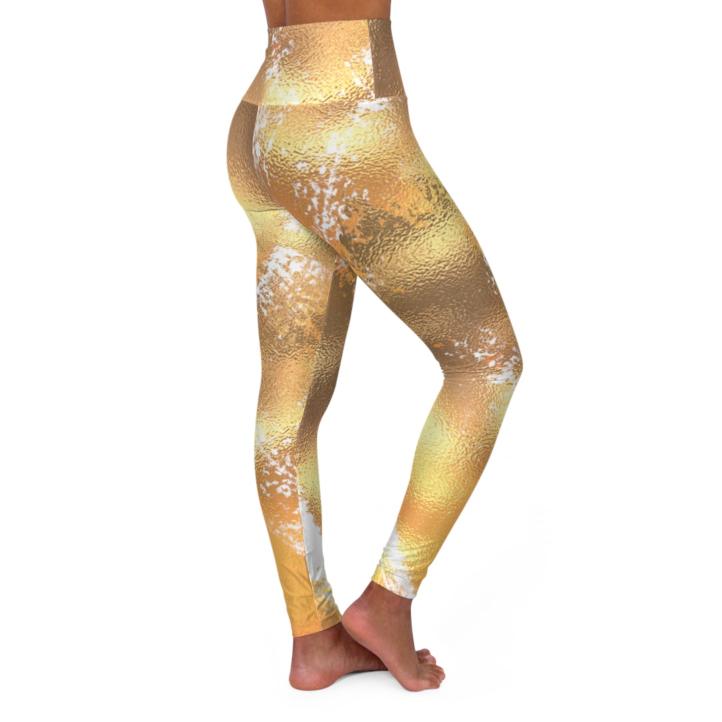 High Waisted Yoga Leggings Skinny fit, Double layer waistband, S-2XL. "Gold Collection"