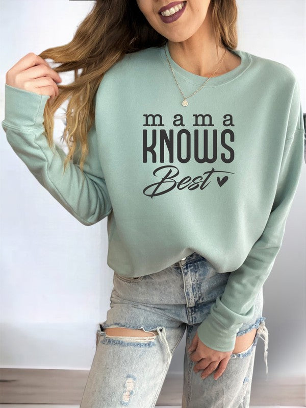 Mama Knows Best Bella Canvas Premium Sweatshirt