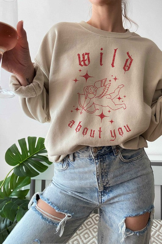 WILD ABOUT YOU CUPID GRAPHIC SWEATSHIRT