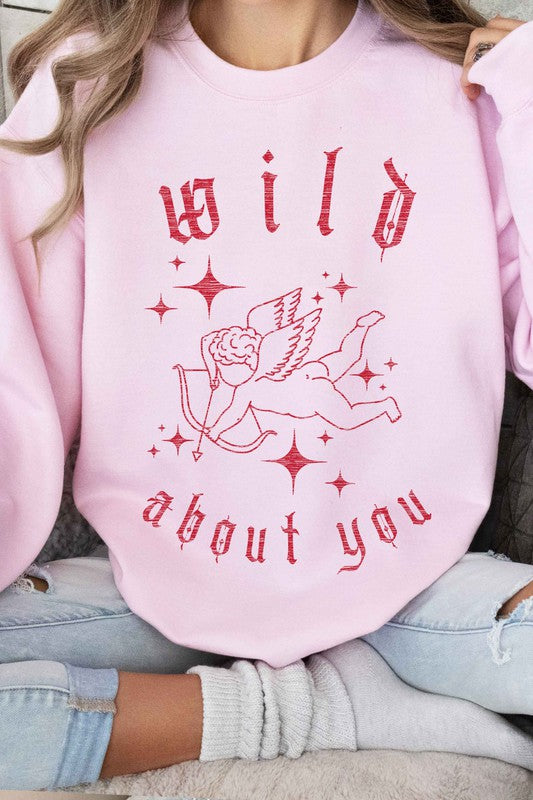WILD ABOUT YOU CUPID GRAPHIC SWEATSHIRT