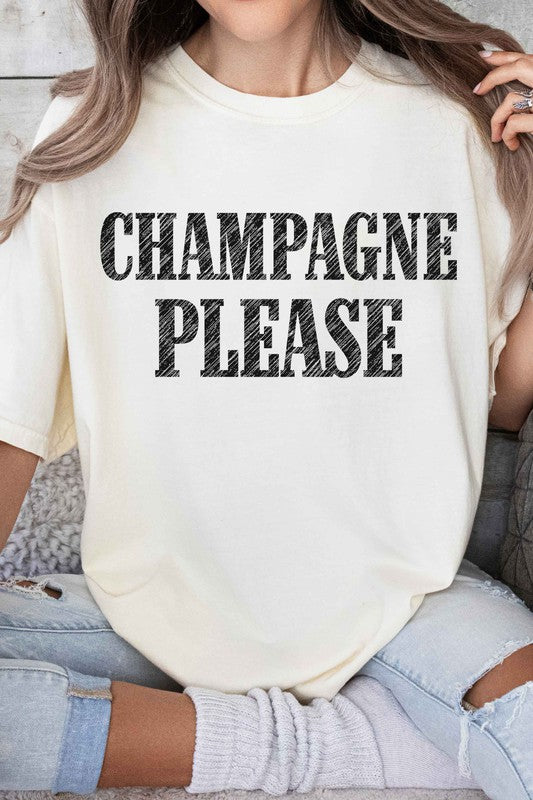 CHAMPAGNE PLEASE GRAPHIC TEE