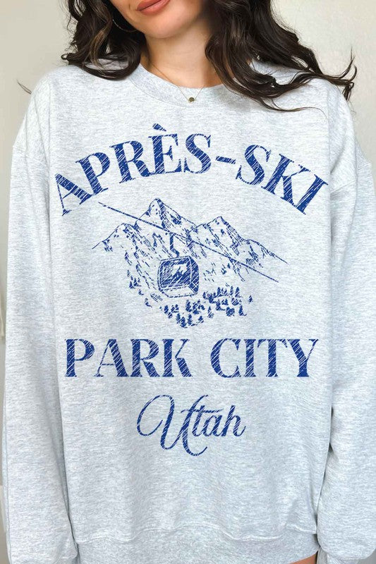 APRES SKI PARK CITY UTAH GRAPHIC SWEATSHIRT