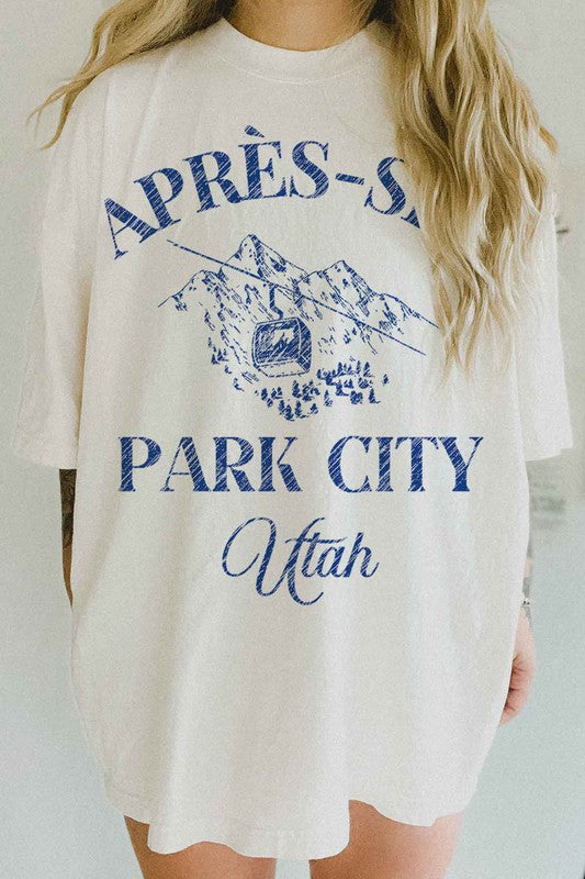 APRES SKI PARK CITY UTAH OVERSIZED TEE