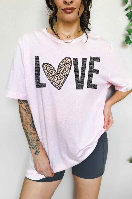 LEOPARD LOVE VALENTINE OVERSIZED TEE