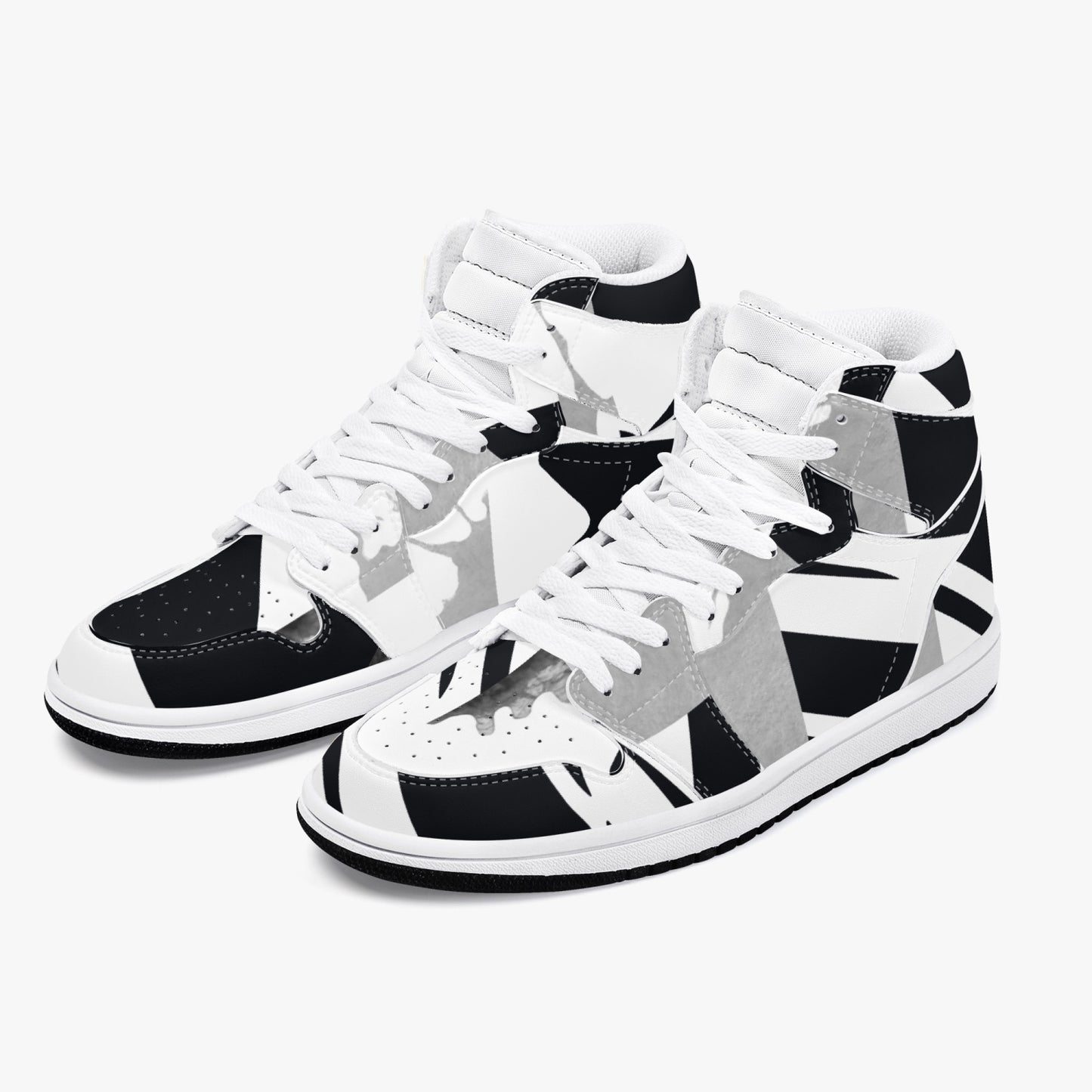 High-Top Leather Sneakers