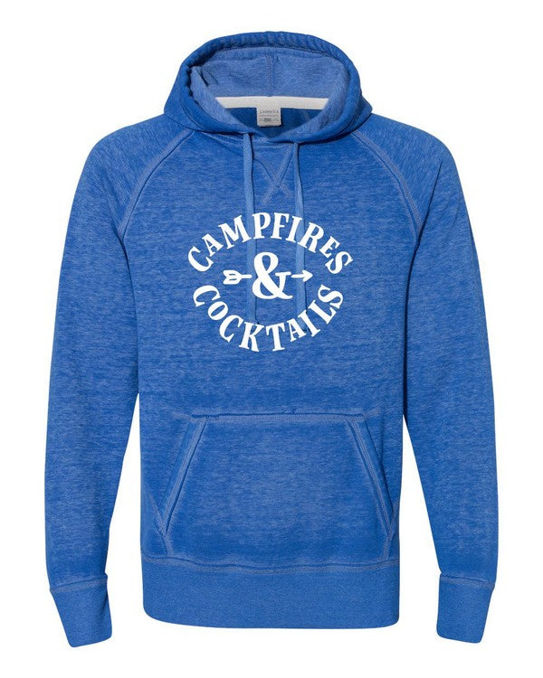 Vintage Hoodie Campfires and Cocktails - Acid Wash