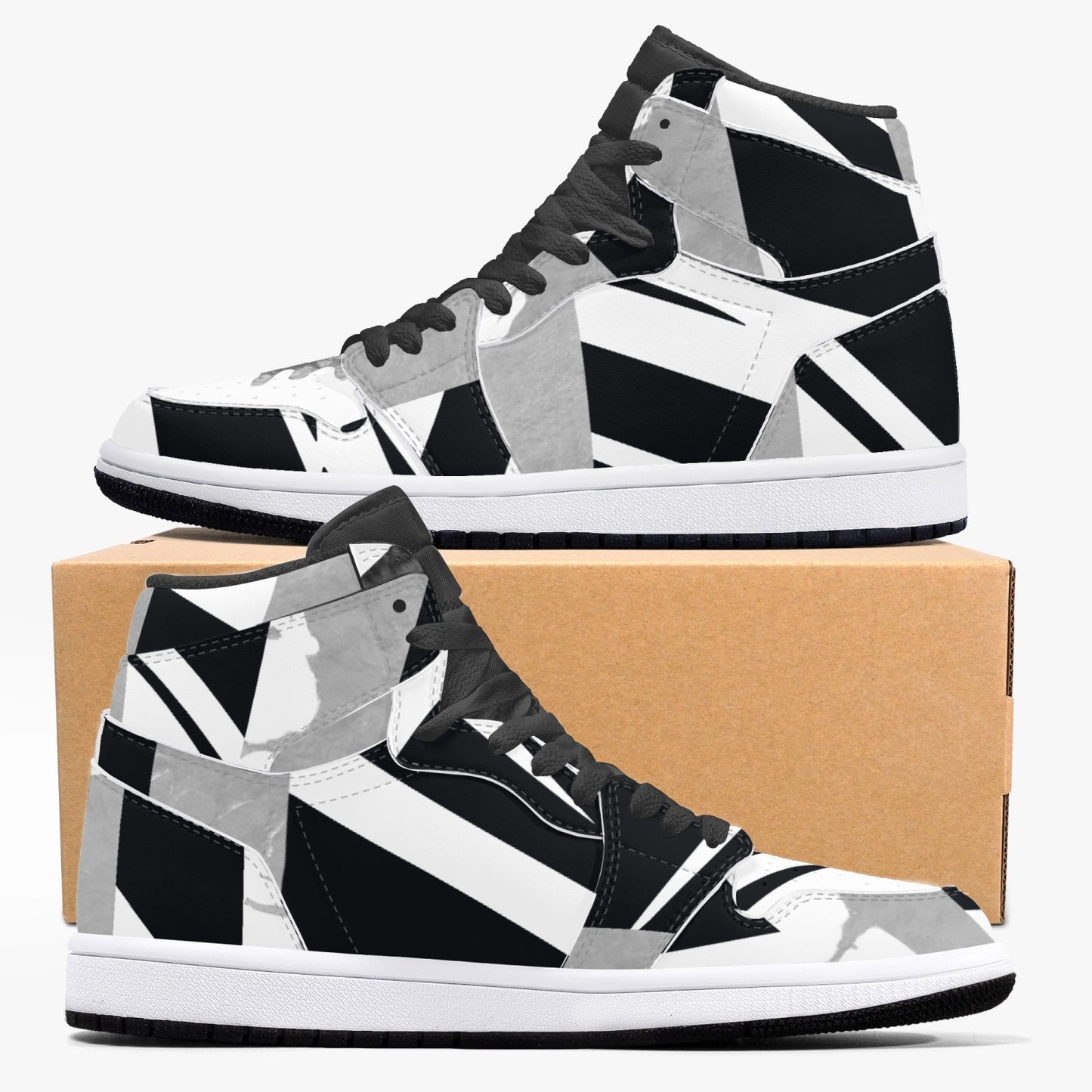 High-Top Leather Sneakers