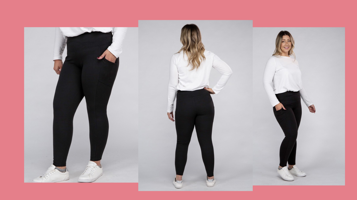 Curvy~Leggings: our exclusive 3-piece leggings bundle, 3 Solids