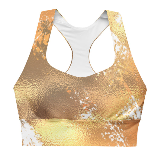 Longline Sports Bras, Compressing Fabric, Double Layered, great support while running.