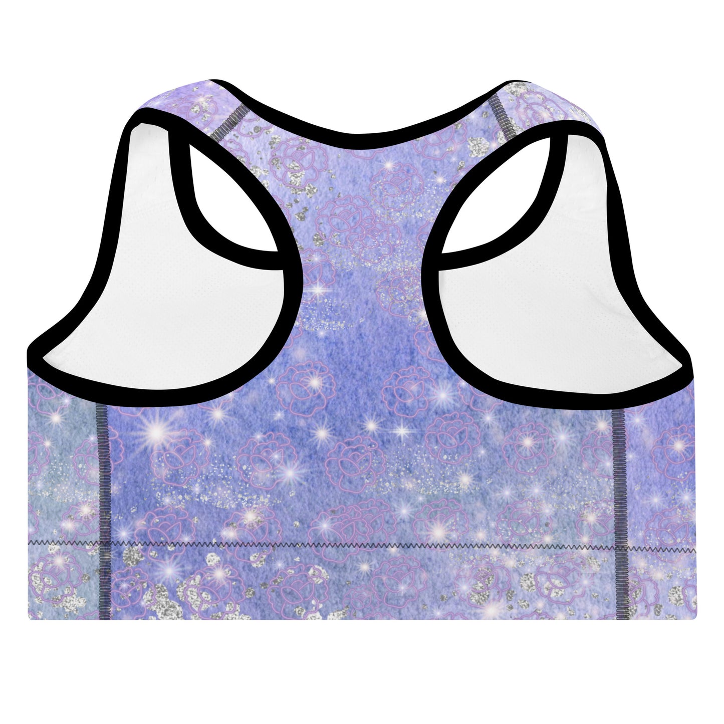 Padded Sports Bra - soft moisture-wicking fabric - Scoop neckline and racerback- from Lavender Orbit Collection