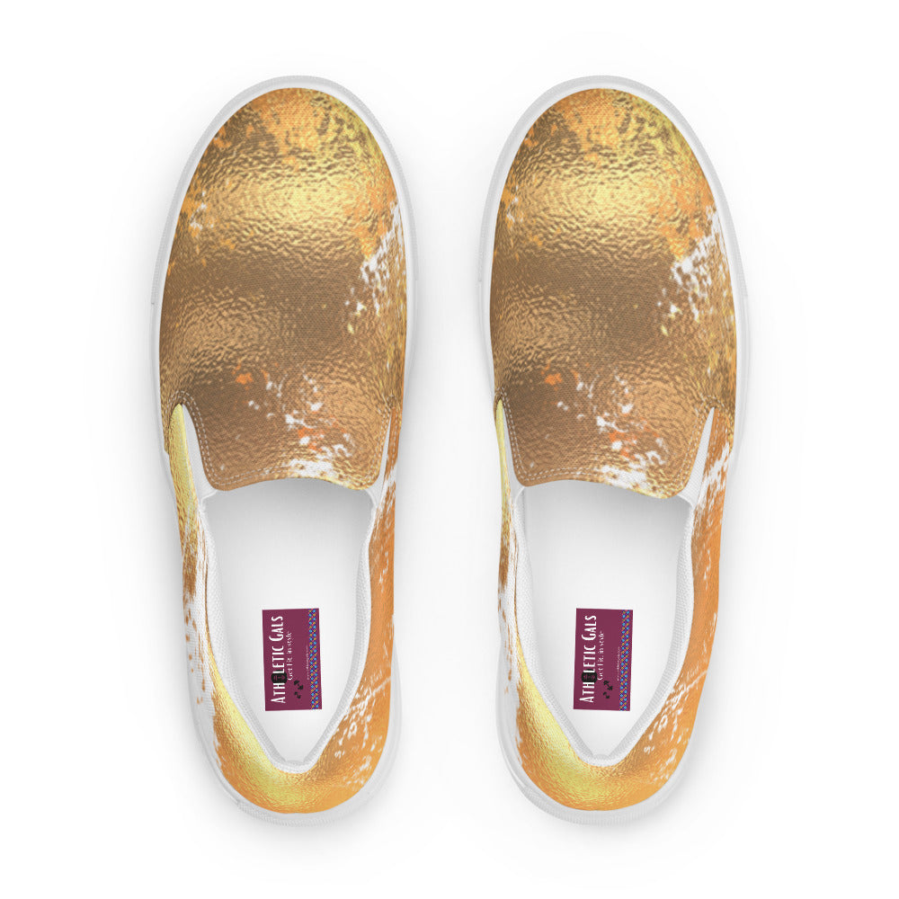 Women's slip on canvas shoes Gold collection