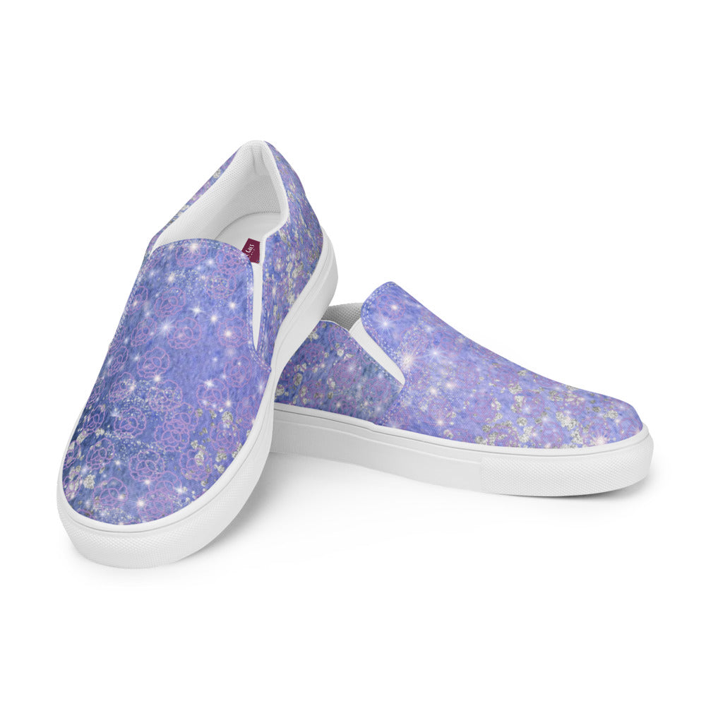 Women’s slip-on canvas shoes - comfort and ease - stylish- soft insoles from the Lavender Orbit Collection