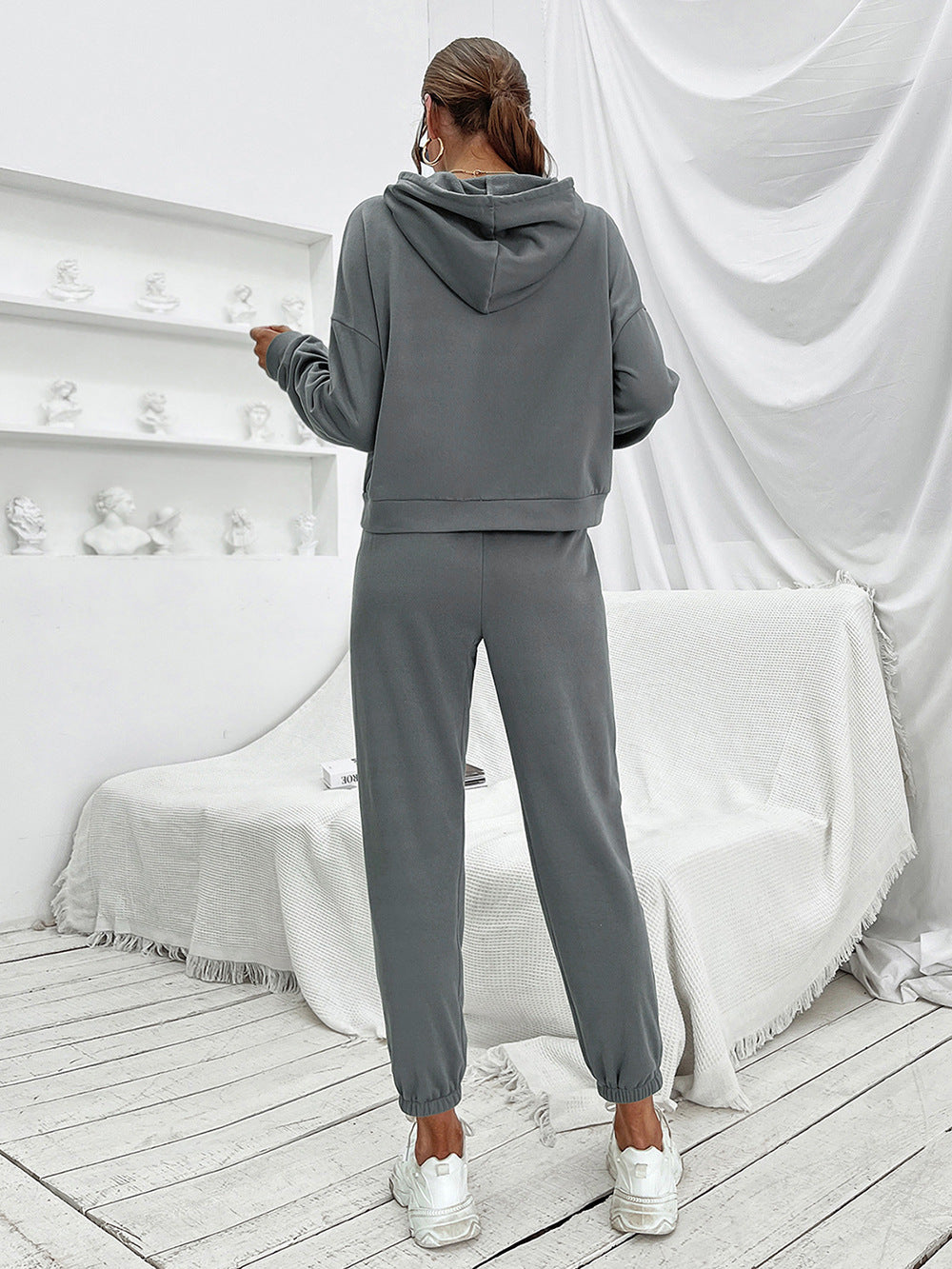 Sports Hoodie and Joggers Set Hooded