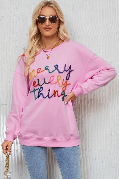 Letter Graphic Dropped Shoulder Sweatshirt