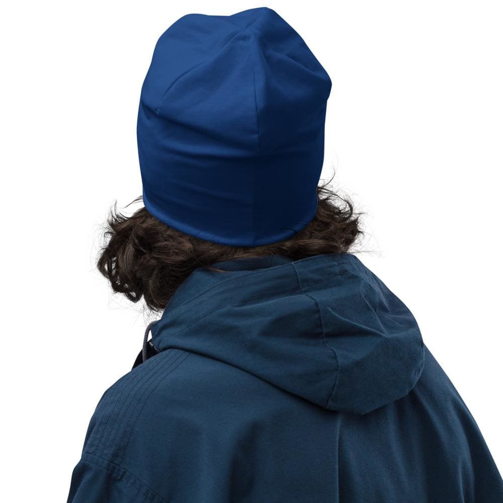 Beanie Hat - Blue Slouchy Beanie Prayer Warrior Print Men/women-1